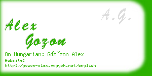 alex gozon business card