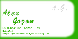 alex gozon business card